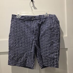 Ralph Lauren Polo Golf Geometric Blue Shorts Golf Classic Fit 9” Men’s 32 Resort